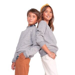 NWT - Old Navy Kids Unisex Crew-Neck Sweatshirt, Heather gray - Size XL (14-16)